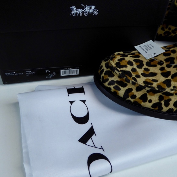 Coach Leopard Print Calf Leather Putnam Loafer NIB - Picture 8 of 8